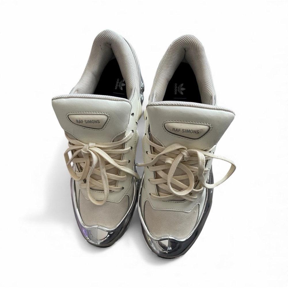 Raf Simons Cream and Silver Athletic Shoes - Picture 2 of 3
